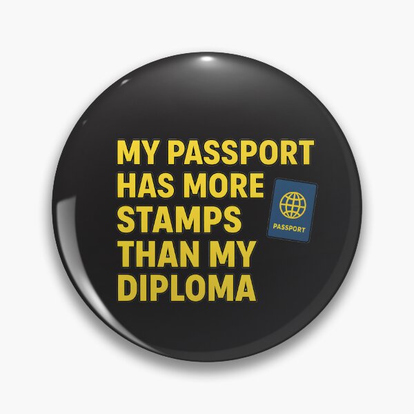 Item preview, My Passport Has More Stamps Than My Diploma | Funny Travel T-Shirt for Wanderlust Lovers & Digital Nomads designed and sold by ThePunnyTraveler.