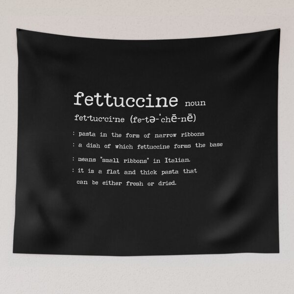 Item preview, Fettuccine Definition Typography – Pasta Dictionary Style Foodie Design designed and sold by Sun Sand & Sea Art.