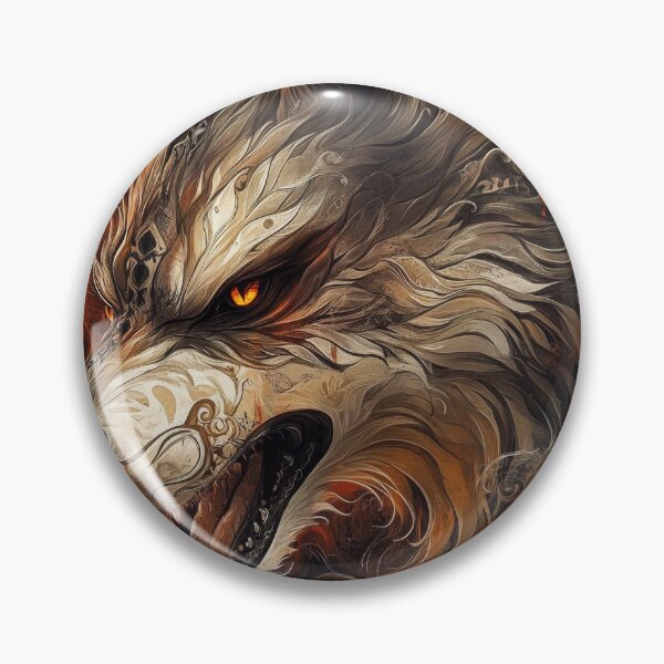 Item preview, Feral Tribal Wolf with Fiery Ornamental Fury designed and sold by Daagath.