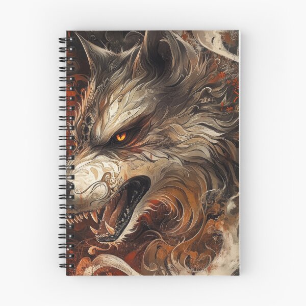 Item preview, Feral Tribal Wolf with Fiery Ornamental Fury designed and sold by Daagath.