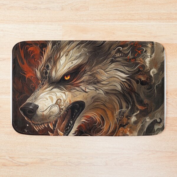 Item preview, Feral Tribal Wolf with Fiery Ornamental Fury designed and sold by Daagath.