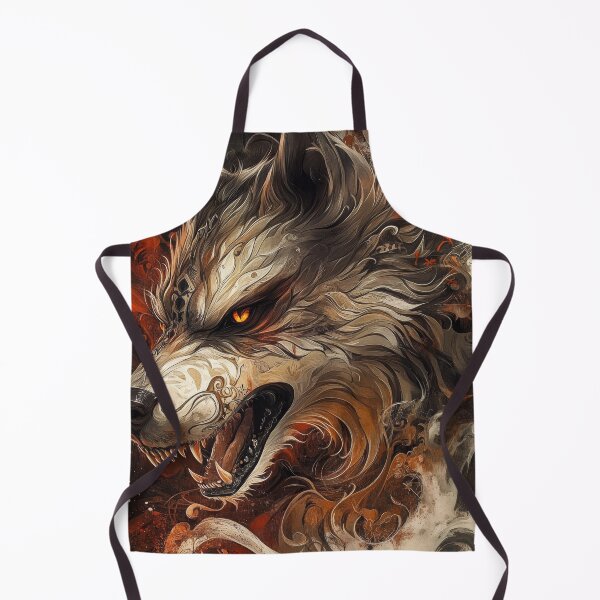 Item preview, Feral Tribal Wolf with Fiery Ornamental Fury designed and sold by Daagath.