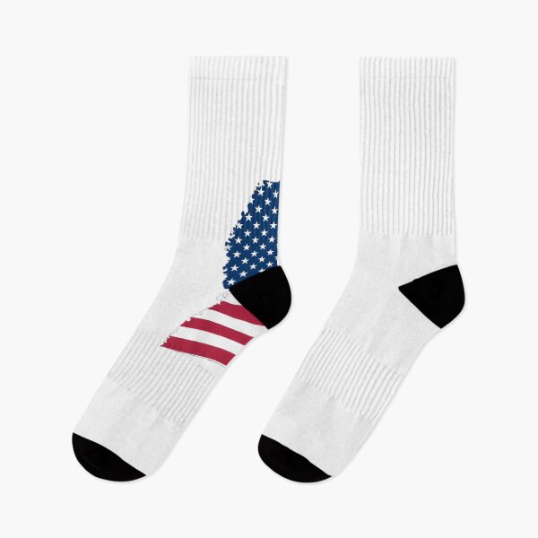 Item preview, Mississippi USA Flag Silhouette – Stars and Stripes State Outline designed and sold by Paper Drip.