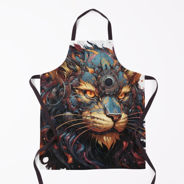 Item preview, Cyberpunk Cat With Fiery Mech Details designed and sold by Daagath.