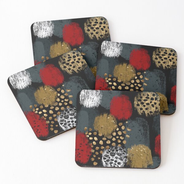 Item preview, Abstract dark and brush strokes pattern animal skin inspired dots designed and sold by MOONE FLOWER.