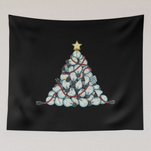 Item preview, Electric Christmas Tree Shirt – Unique Lightbulb Holiday Tee for Engineers & Tech Fans designed and sold by A-Szczesniak.