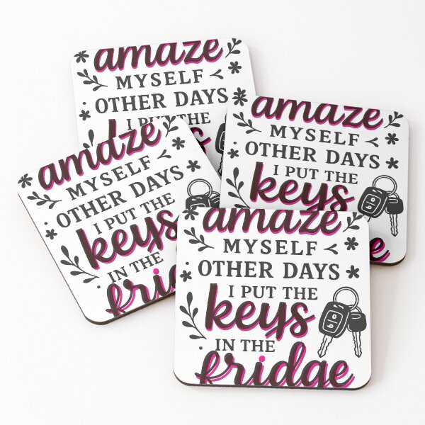 Item preview, Some Days I Amaze Myself – Funny Keys in the Fridge Quote designed and sold by RetroChill.