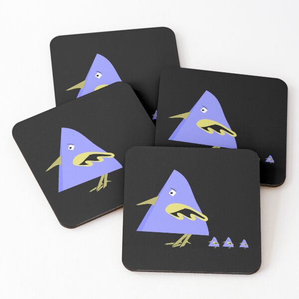 Item preview, Mama Lavender Bird & Baby Birds – Minimalist Triangle Design designed and sold by bobparduephoto.