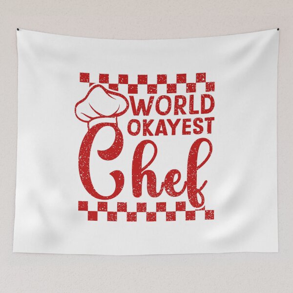 Item preview, World Okayest Chef Funny Cooking Humor designed and sold by Dmetalx Art Apparel.