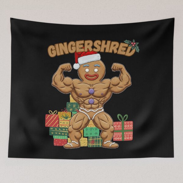 Item preview, Gingershred Christmas Muscle Cookie – Funny Bodybuilding Holiday Gym Shirt designed and sold by A-Szczesniak.