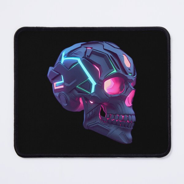 Item preview, Futuristic neon cybernetic skull designed and sold by Wawan35200.