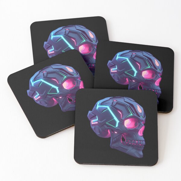 Item preview, Futuristic neon cybernetic skull designed and sold by Wawan35200.