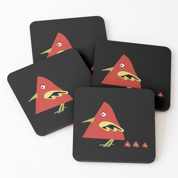Item preview, Mama Redbird & Baby Birds – Minimalist Triangle Design designed and sold by bobparduephoto.