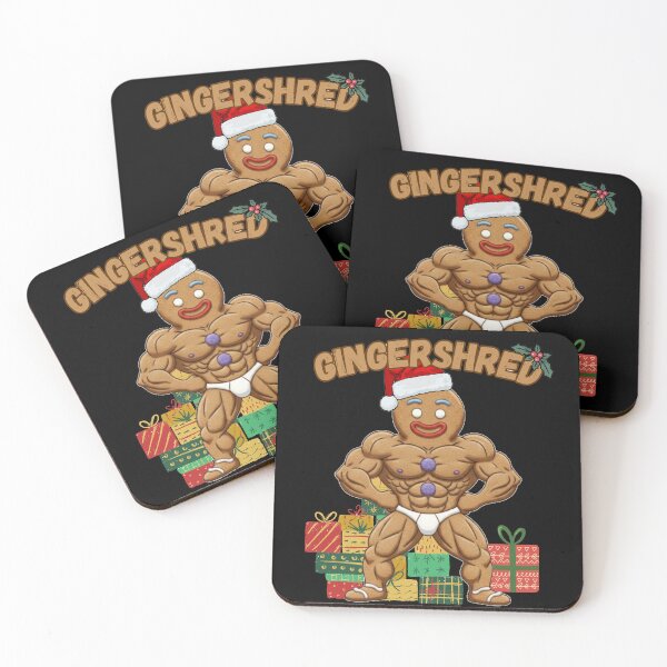 Item preview, Shredded Gingerbread Man Christmas Gym Tee – Funny Gingershred Bodybuilder Shirt designed and sold by A-Szczesniak.