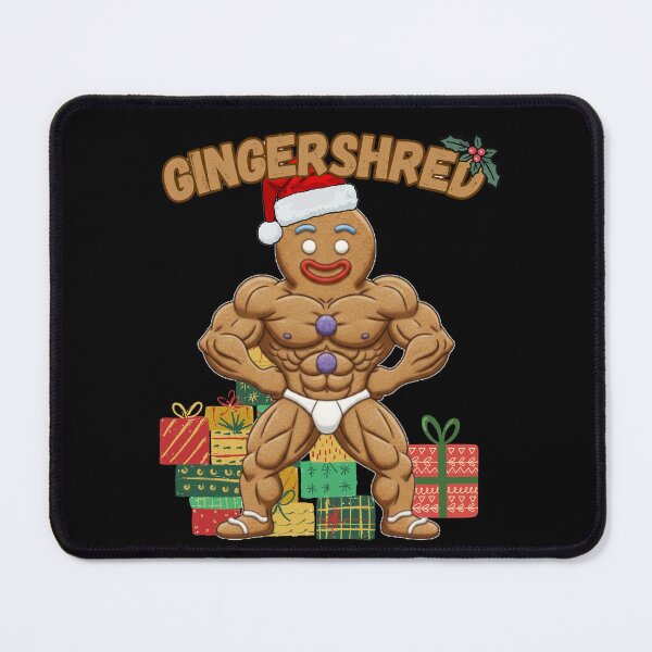 Item preview, Shredded Gingerbread Man Christmas Gym Tee – Funny Gingershred Bodybuilder Shirt designed and sold by A-Szczesniak.