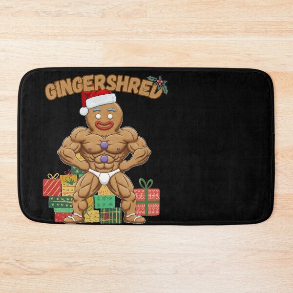 Item preview, Shredded Gingerbread Man Christmas Gym Tee – Funny Gingershred Bodybuilder Shirt designed and sold by A-Szczesniak.