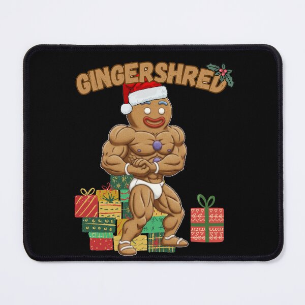 Item preview, Funny Gingershred Bodybuilder Christmas Shirt – Muscular Gingerbread Holiday Tee designed and sold by A-Szczesniak.