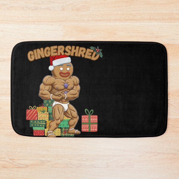 Item preview, Funny Gingershred Bodybuilder Christmas Shirt – Muscular Gingerbread Holiday Tee designed and sold by A-Szczesniak.