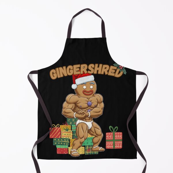 Item preview, Funny Gingershred Bodybuilder Christmas Shirt – Muscular Gingerbread Holiday Tee designed and sold by A-Szczesniak.