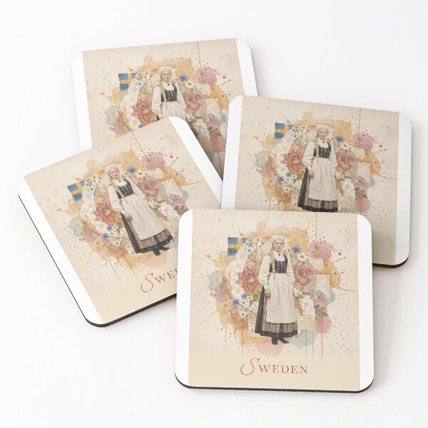 Item preview, Swedish Heritage Bloom: Folk Costume Meets Artistic Flair designed and sold by ForeverPrintsOK.