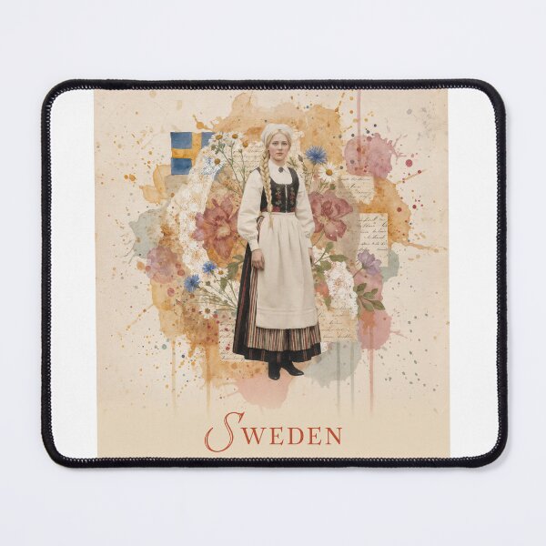 Item preview, Swedish Heritage Bloom: Folk Costume Meets Artistic Flair designed and sold by ForeverPrintsOK.