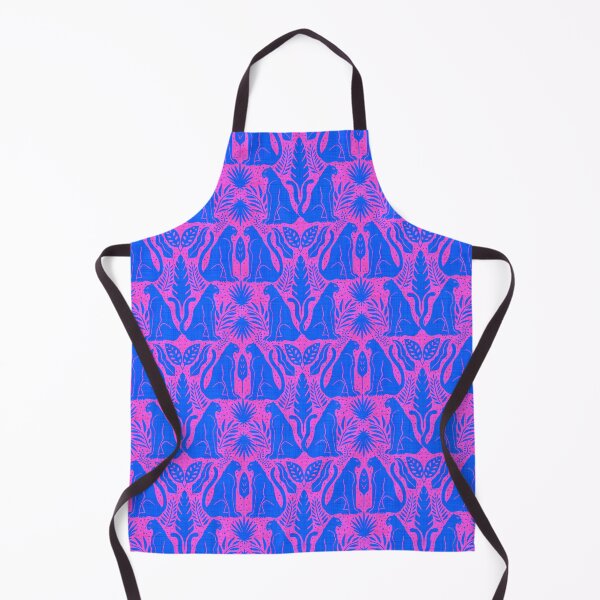 Item preview, Panther Pattern - Blue On Pink designed and sold by QuestingPixel.