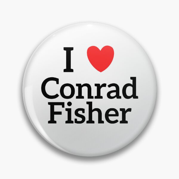 Item preview, I Love Conrad Fisher Pin designed and sold by lackingallgrace.