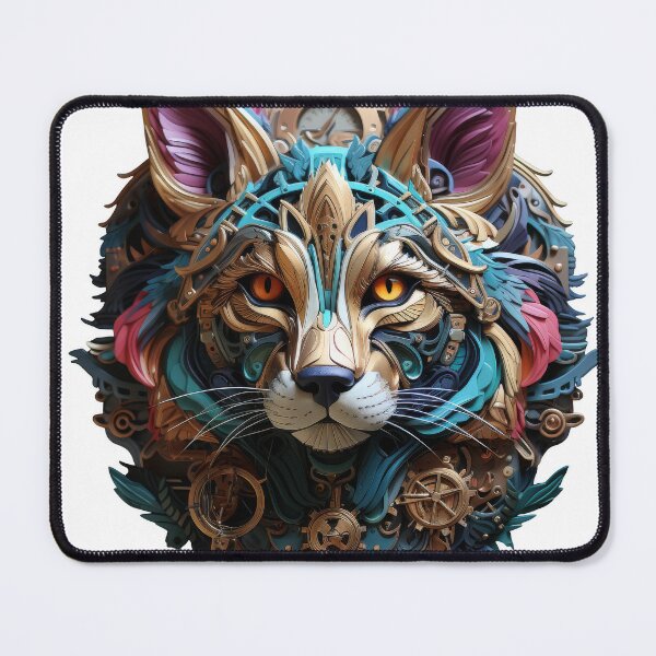 Item preview, Baroque Steampunk Cat with Golden Mechanics designed and sold by Daagath.