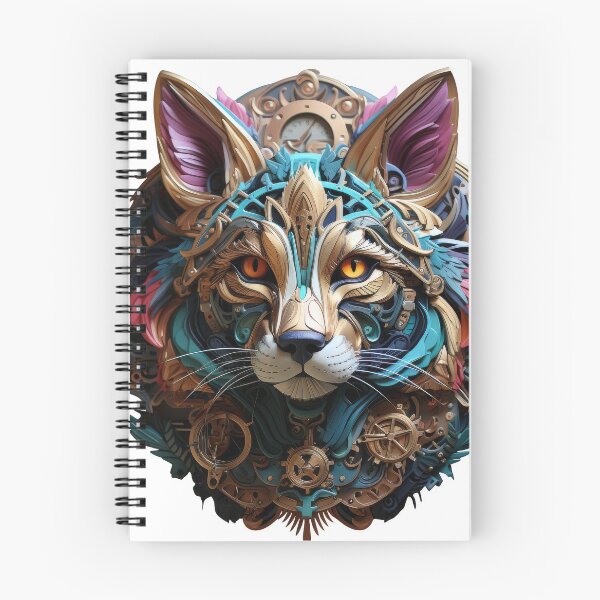 Item preview, Baroque Steampunk Cat with Golden Mechanics designed and sold by Daagath.