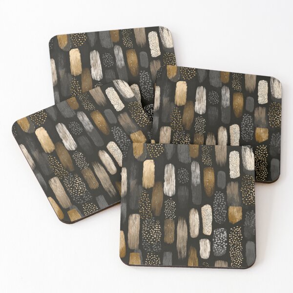 Item preview, Abstract dark and brush strokes pattern animal skin inspired dots designed and sold by MOONE FLOWER.