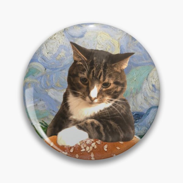 Item preview, Cheeseburgercats mascot PFP design van gogh  designed and sold by cheeseburgercat.