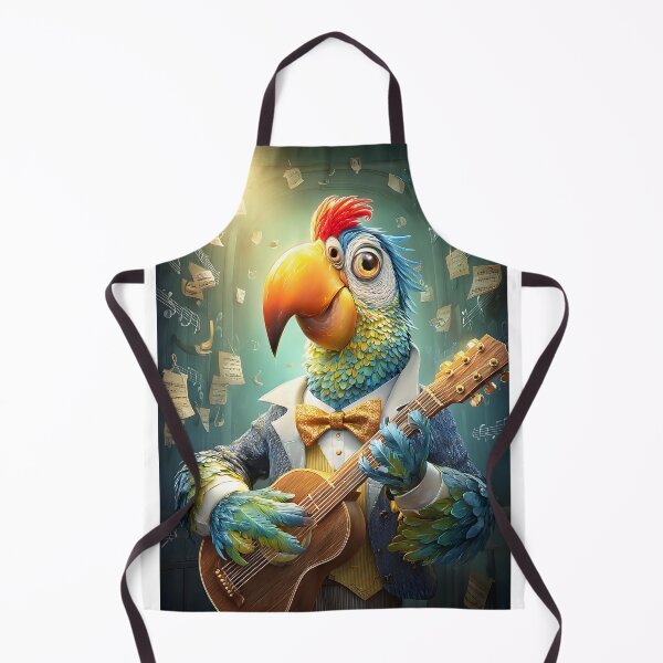 Item preview, Colorful Parrot Playing Music with Guitar on Stage designed and sold by Artessie.
