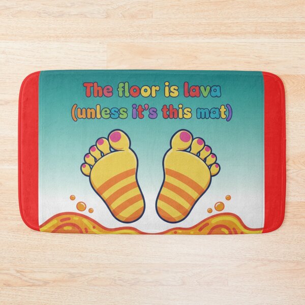 Item preview, The Floor Is Lava Funny Bathmat designed and sold by tekaoriginals.