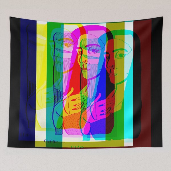 Item preview, Color Shift Portrait designed and sold by EvaArtHome.