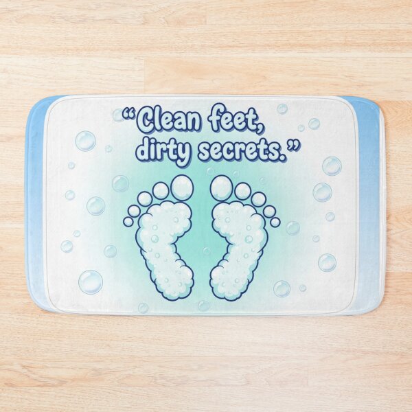 Item preview, Wet Footprint Funny Bathmat designed and sold by tekaoriginals.