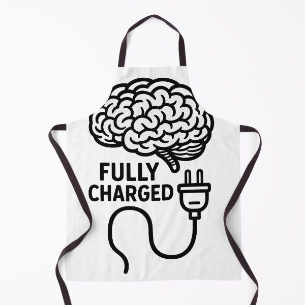 Item preview, Fully Charged Brain – Minimal Black & White Motivational Design | Aesthetic Productivity Sticker designed and sold by zevorgue.