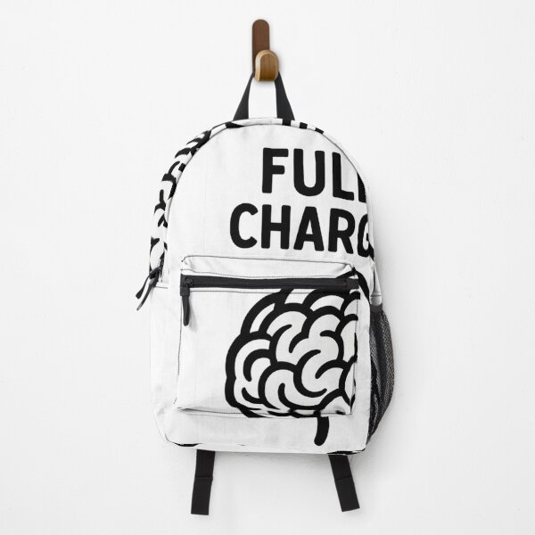 Item preview, Fully Charged Brain – Minimal Black & White Motivational Design | Aesthetic Productivity Sticker designed and sold by zevorgue.