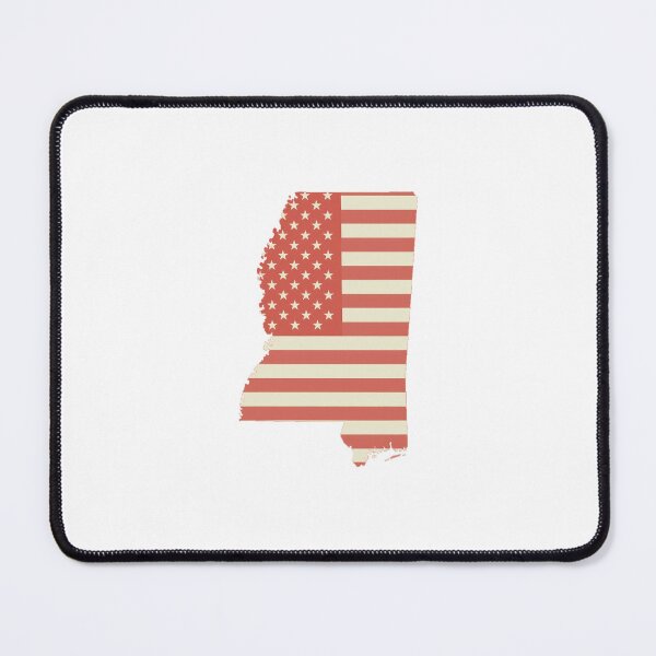 Item preview, mississippi USA Flag Silhouette – Stars and Stripes State Outline designed and sold by Paper Drip.