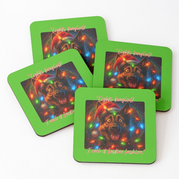 Item preview, "Lights tangled? I call it festive fashion." designed and sold by Brickroad Dsigns.