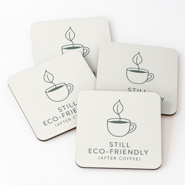 Item preview, Eco Friendly Coffee Lover Minimalist Design designed and sold by SplashTastic.