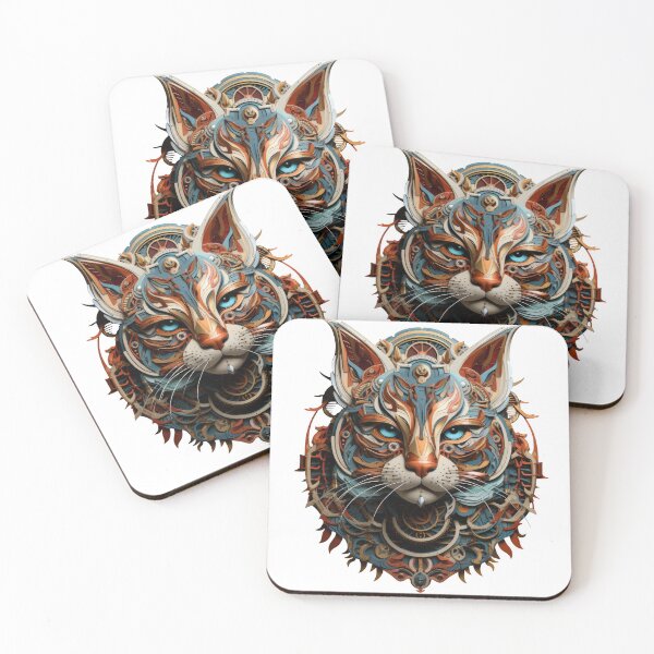 Artikelvorschau, Steampunk Cyber Cat with Mechanical Detailing entworfen und verkauft von Daagath.