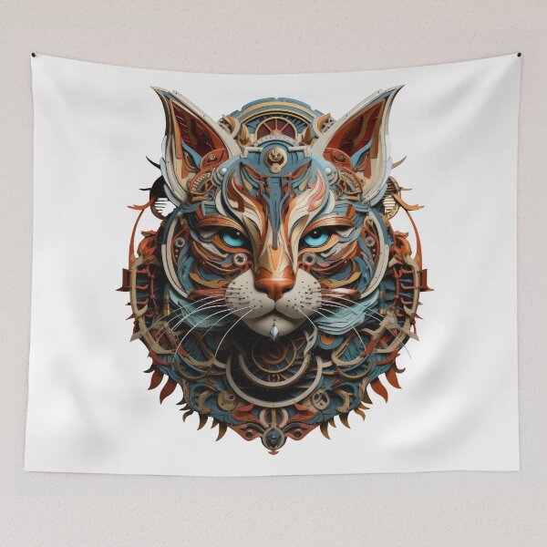 Artikelvorschau, Steampunk Cyber Cat with Mechanical Detailing entworfen und verkauft von Daagath.