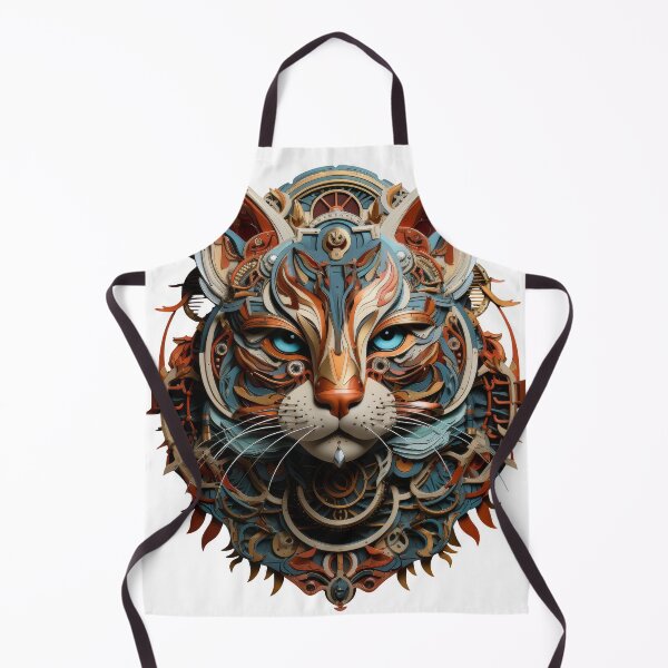 Item preview, Steampunk Cyber Cat with Mechanical Detailing designed and sold by Daagath.