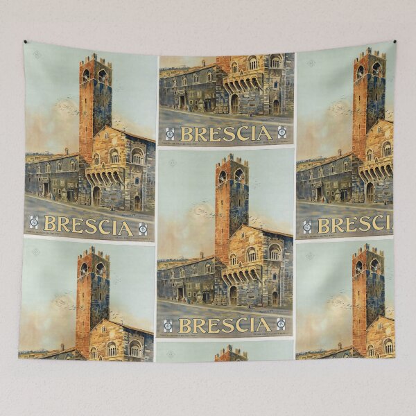 Item preview, Vintage Brescia Travel Poster | Watercolor Historic Building Art | Italian Architecture Print | Tourism Wall Decor designed and sold by artofuniverse.