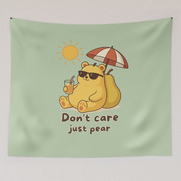 Item preview, Teddypear Summer Vibes – Don’t Care, Just Pear Funny Cute Design designed and sold by RokaWorld.