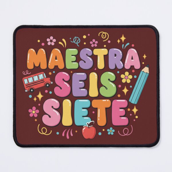 Item preview, Maestra Seis Siete - Cute Spanish Teacher School Design designed and sold by SpinoZarT.