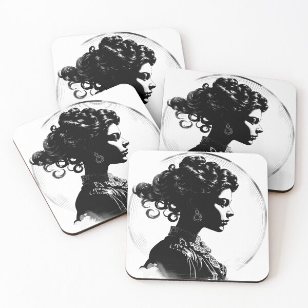 Item preview, Victorian Rose Silhouette: Elegant Profile Portrait Art designed and sold by LanaGustavsson.