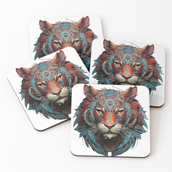 Item preview, Futuristic Steampunk Tiger with Cybernetic Detail designed and sold by Daagath.