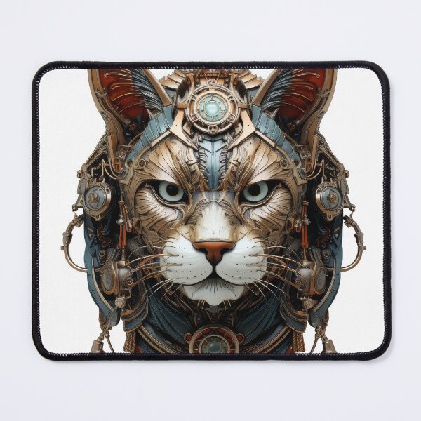 Item preview, Mechanical Steampunk Cat with Futuristic Armor designed and sold by Daagath.