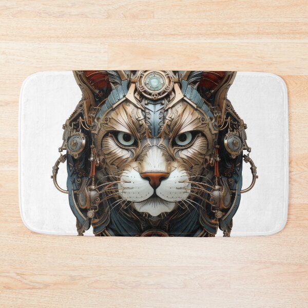 Item preview, Mechanical Steampunk Cat with Futuristic Armor designed and sold by Daagath.